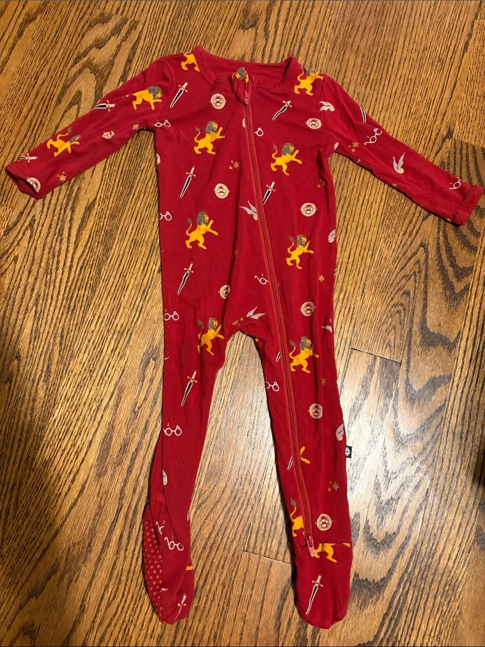 Kyte Baby Red Harry Potter Gryffindor One-Piece Footed Pajama